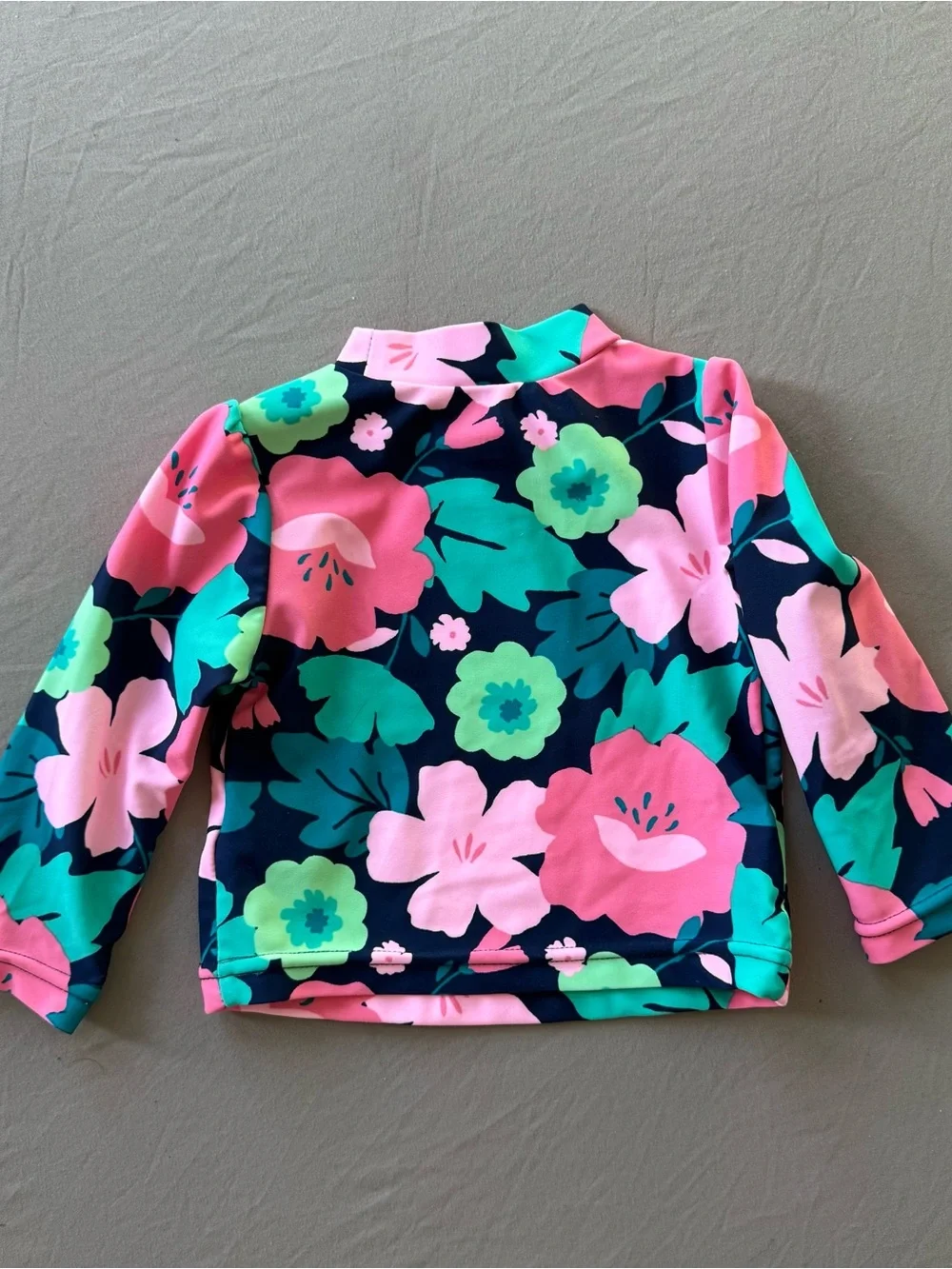 Carters Baby Girls Floral Long Sleeve Rash Guard Swimsuit Set